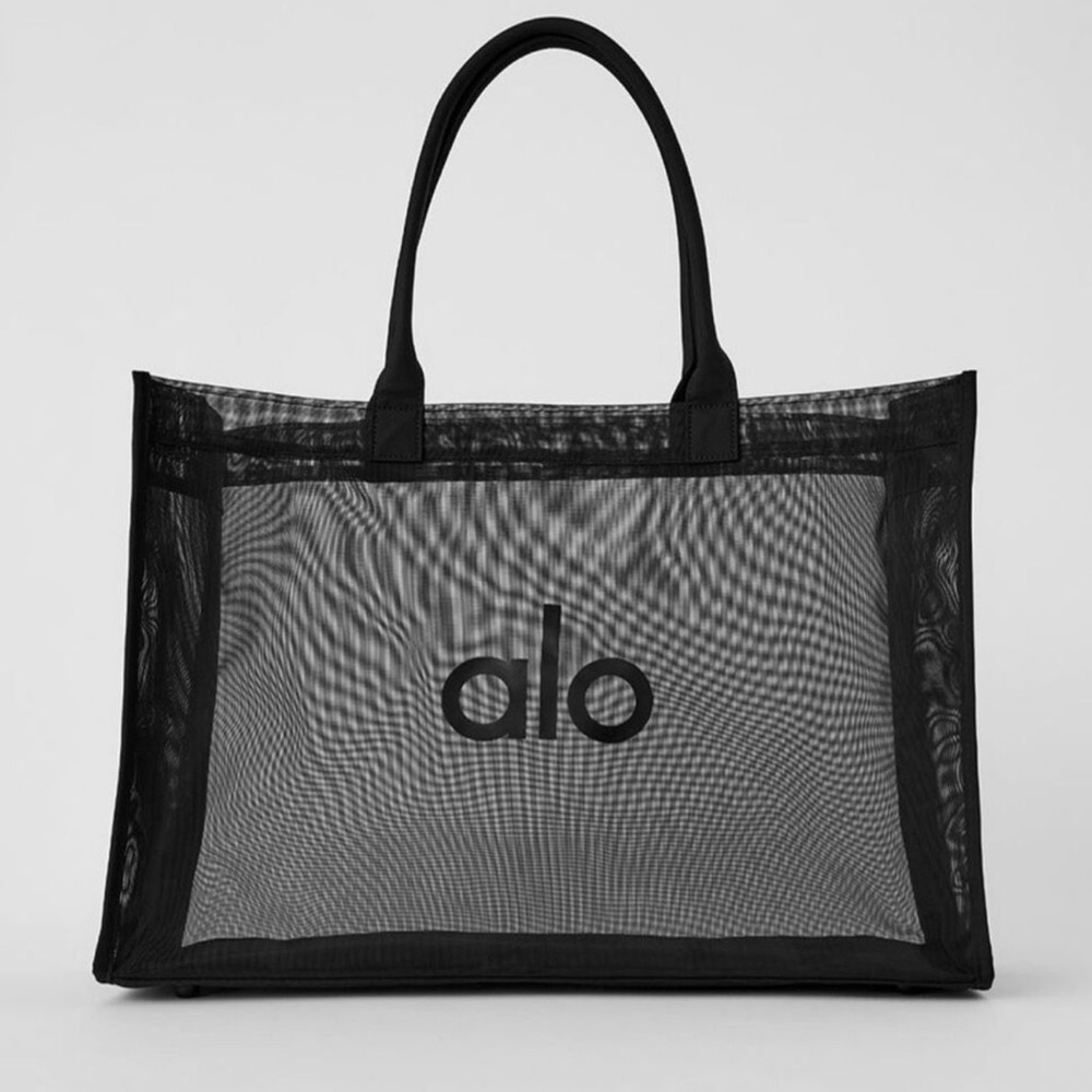 ALO Yoga Black Mesh Tote Bag
